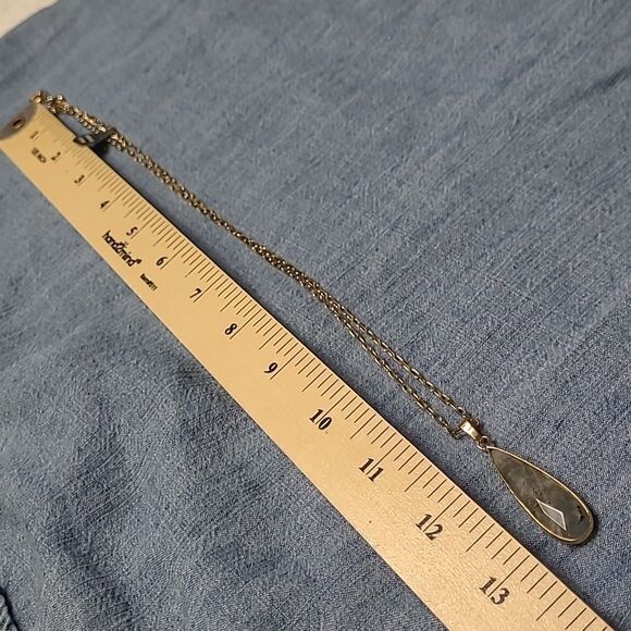 Elsie & Zoey gold Fashion genuine stone drop necklace - Picture 6 of 6